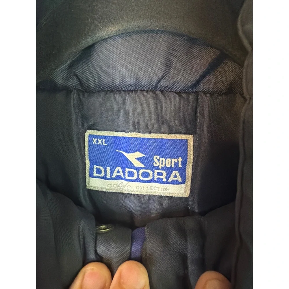 Vintage 90's Diadora Sport Adawn Collection Mens XXL Navy Blue Puffer Vest